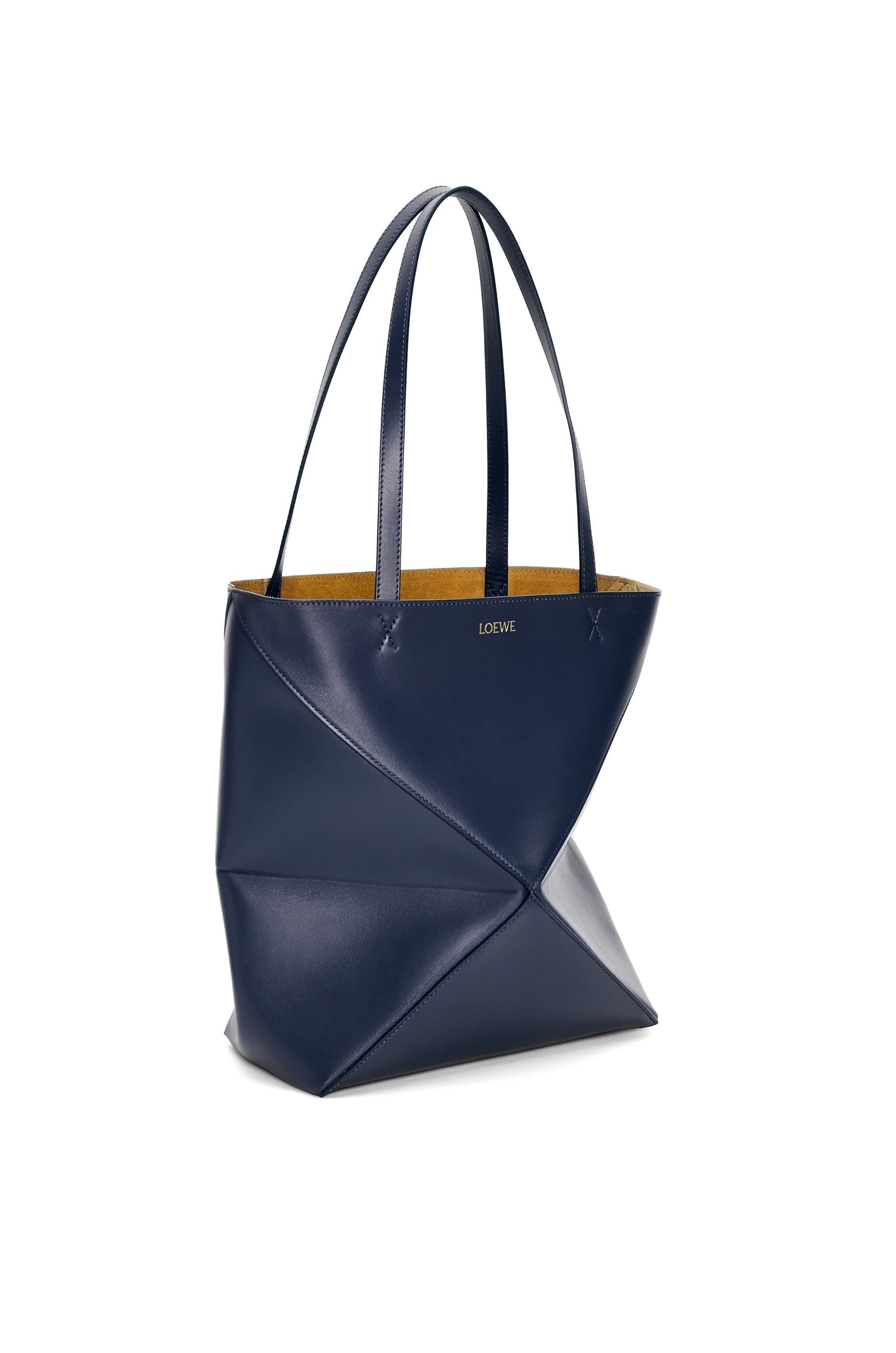 Puzzle Fold Tote in shiny calfskin - 3