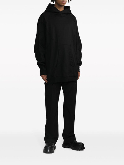 Julius long-sleeve panelled hoodie outlook