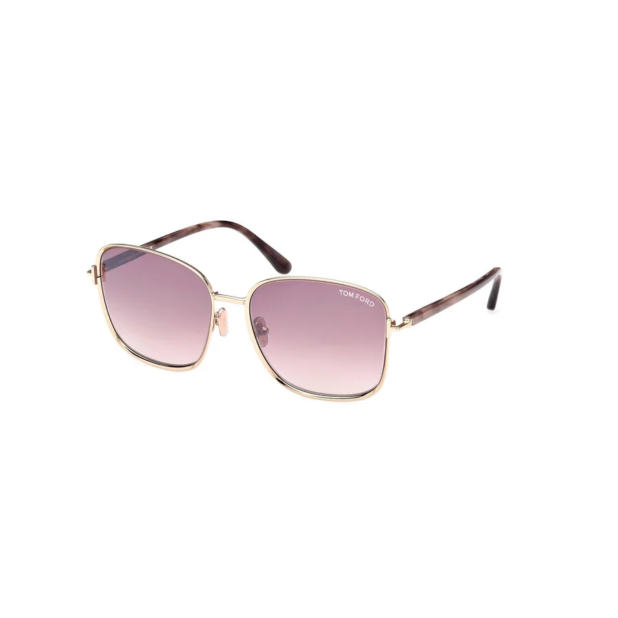 Tom Ford FERN Pink Gradient Square Ladies Sunglasses FT1029 28Z 57 - 1