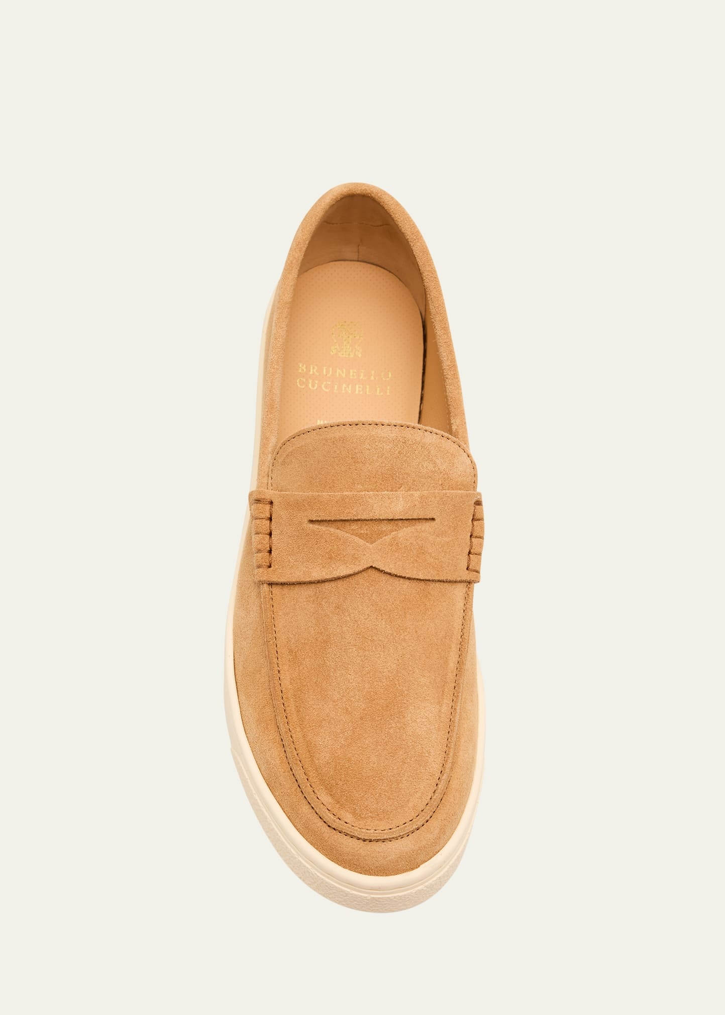 Men's Suede Moccasin Penny Loafers - 5