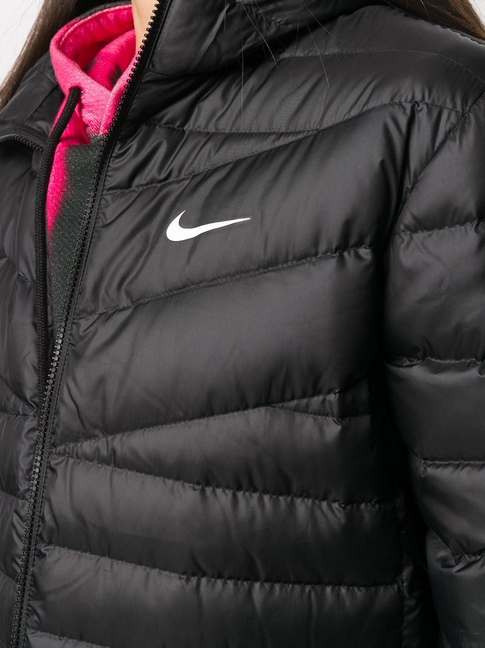 Swoosh logo padded coat - 5