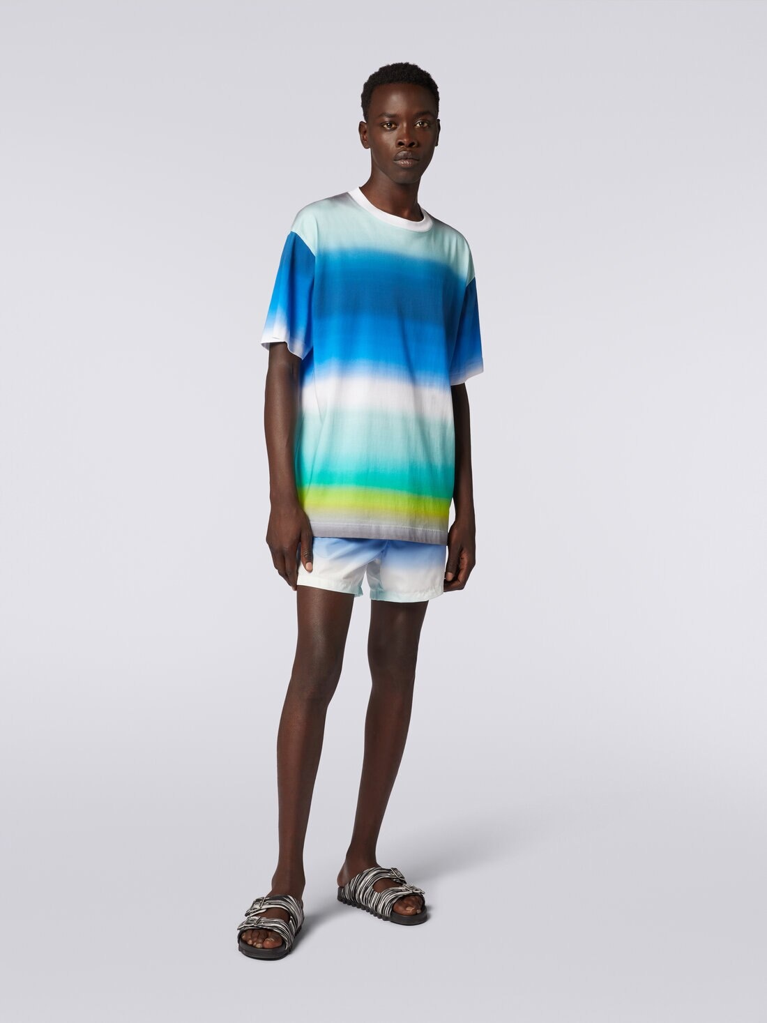 Oversized T-shirt in cotton with dégradé print - 2