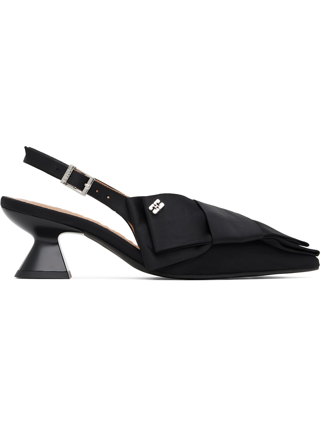 Black Bow Kitten Heels - 1
