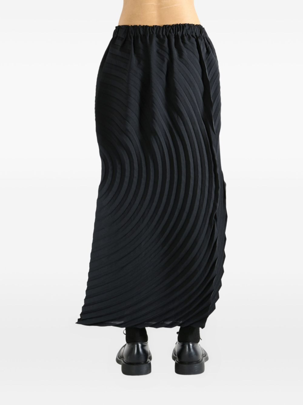 Paper Bag Pleats circular midi skirt - 3