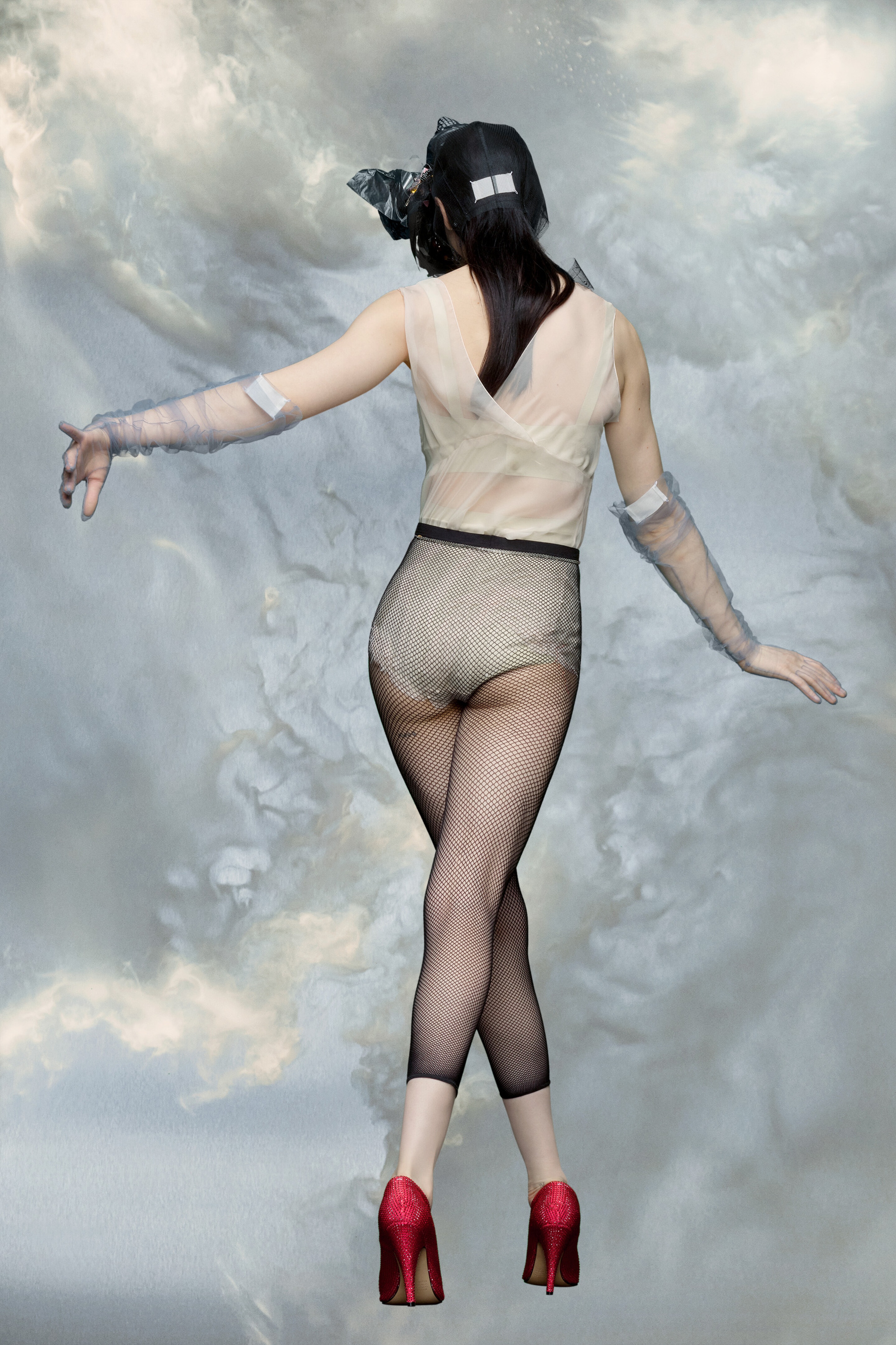 Sheer silk dress - 4