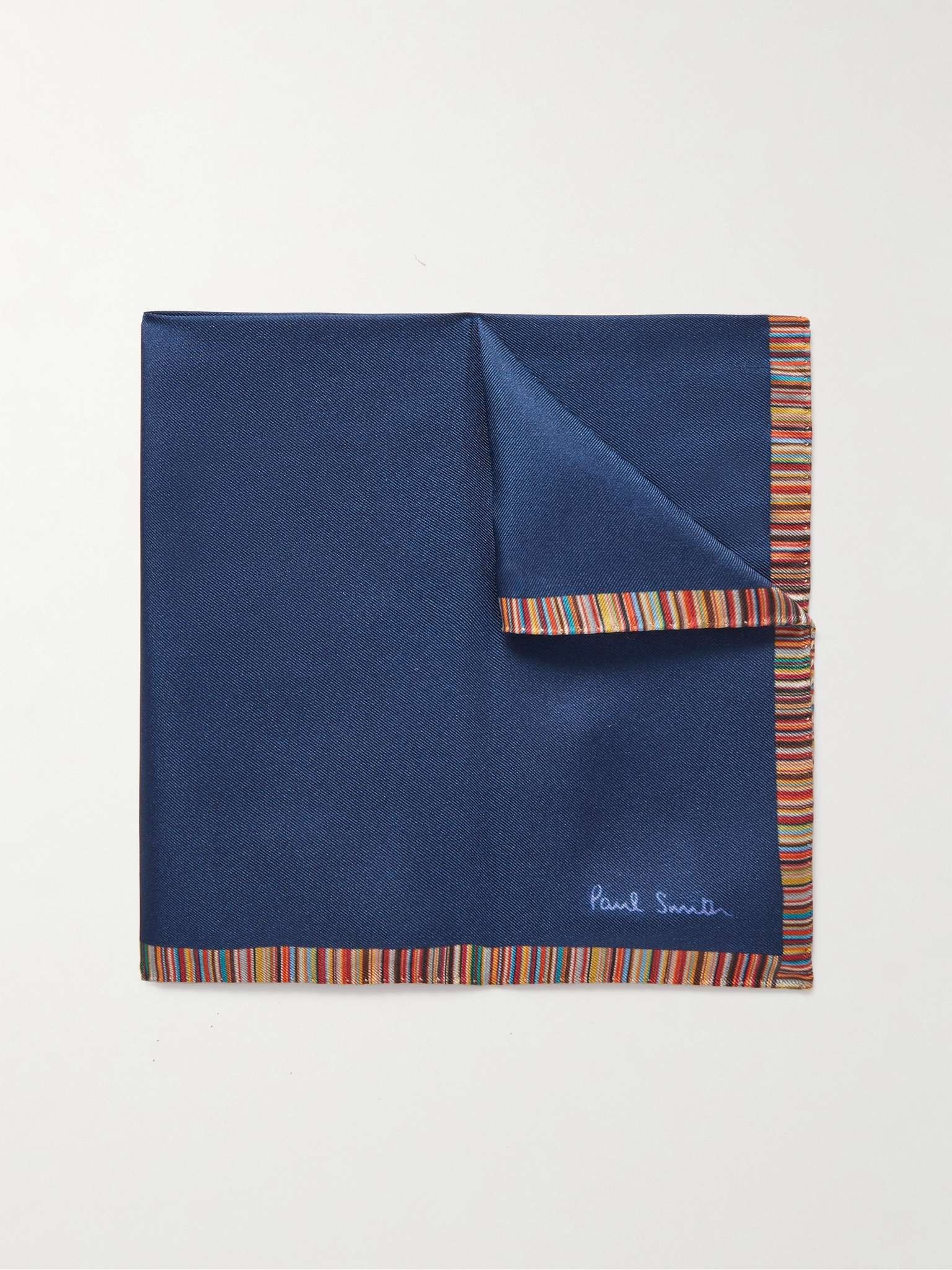 Striped Silk-Twill Pocket Square - 1