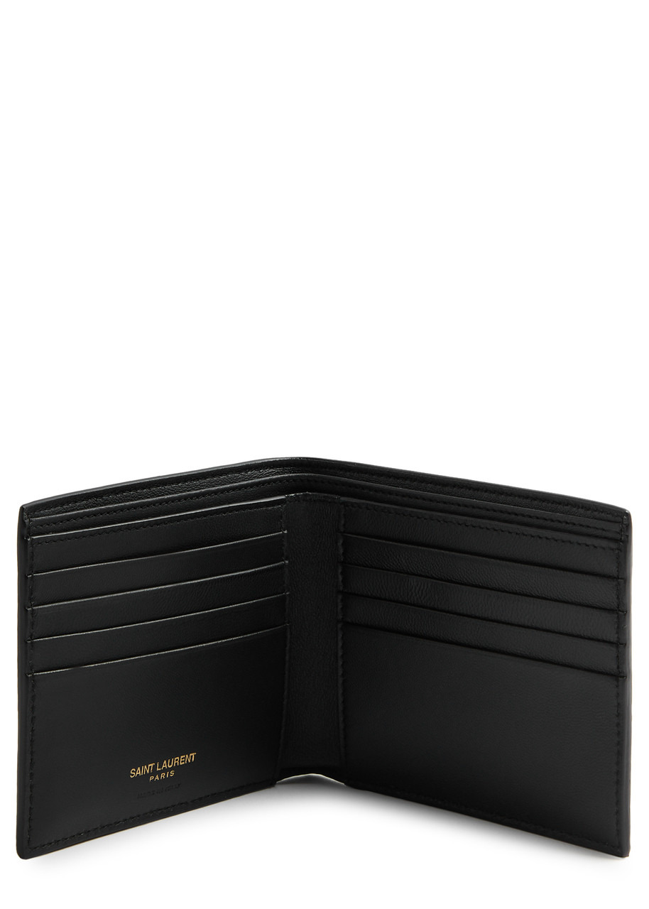 Saint Laurent Logo Crocodile-effect Leather Wallet - 3
