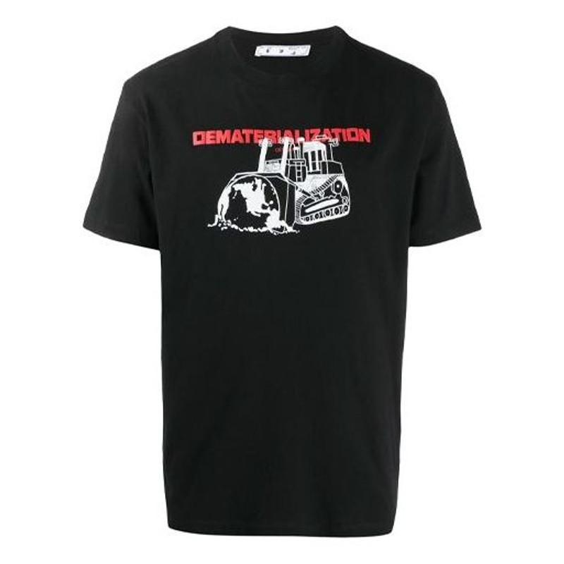 Off-White SS21 Round Neck Printing Short Sleeve Black OMAA027R21JER0061025 - 1