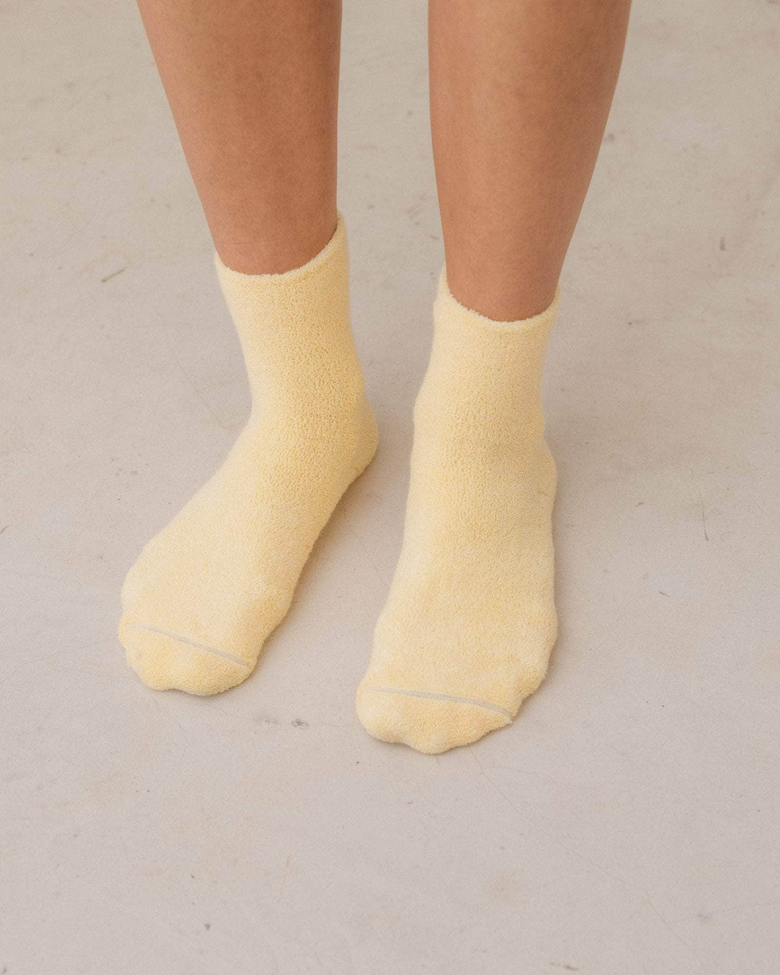 Buckle Overankle Socks - Textured Organic Cotton - 3