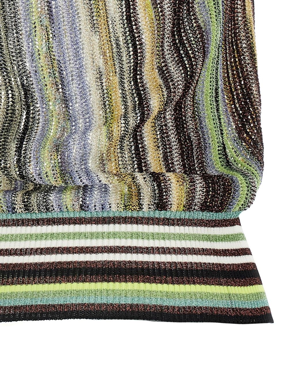 striped lamé top - 4