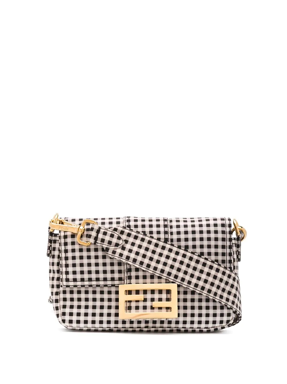 gingham Baguette crossbody bag - 1