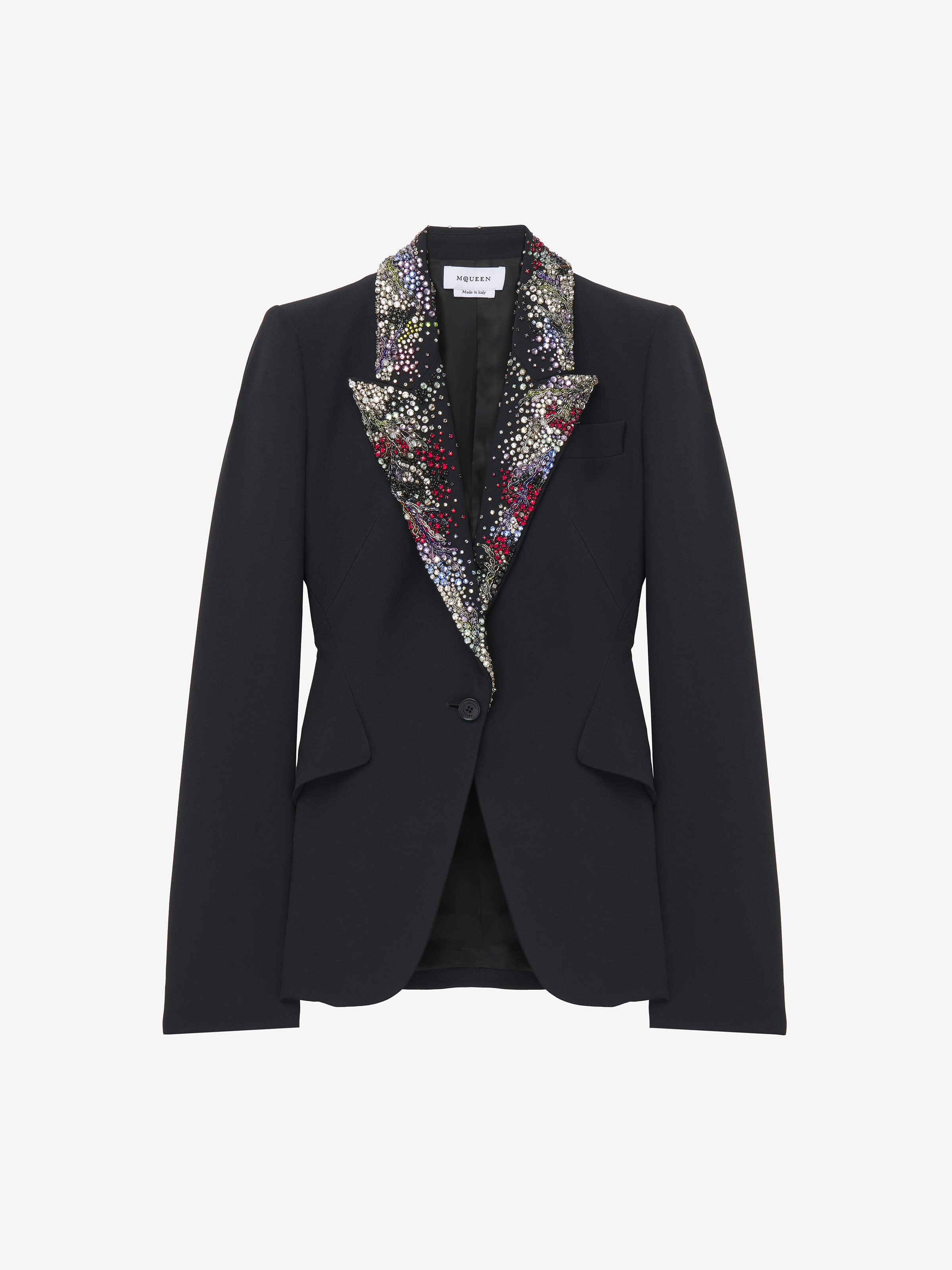 Embroidered Lapel Jacket - 1