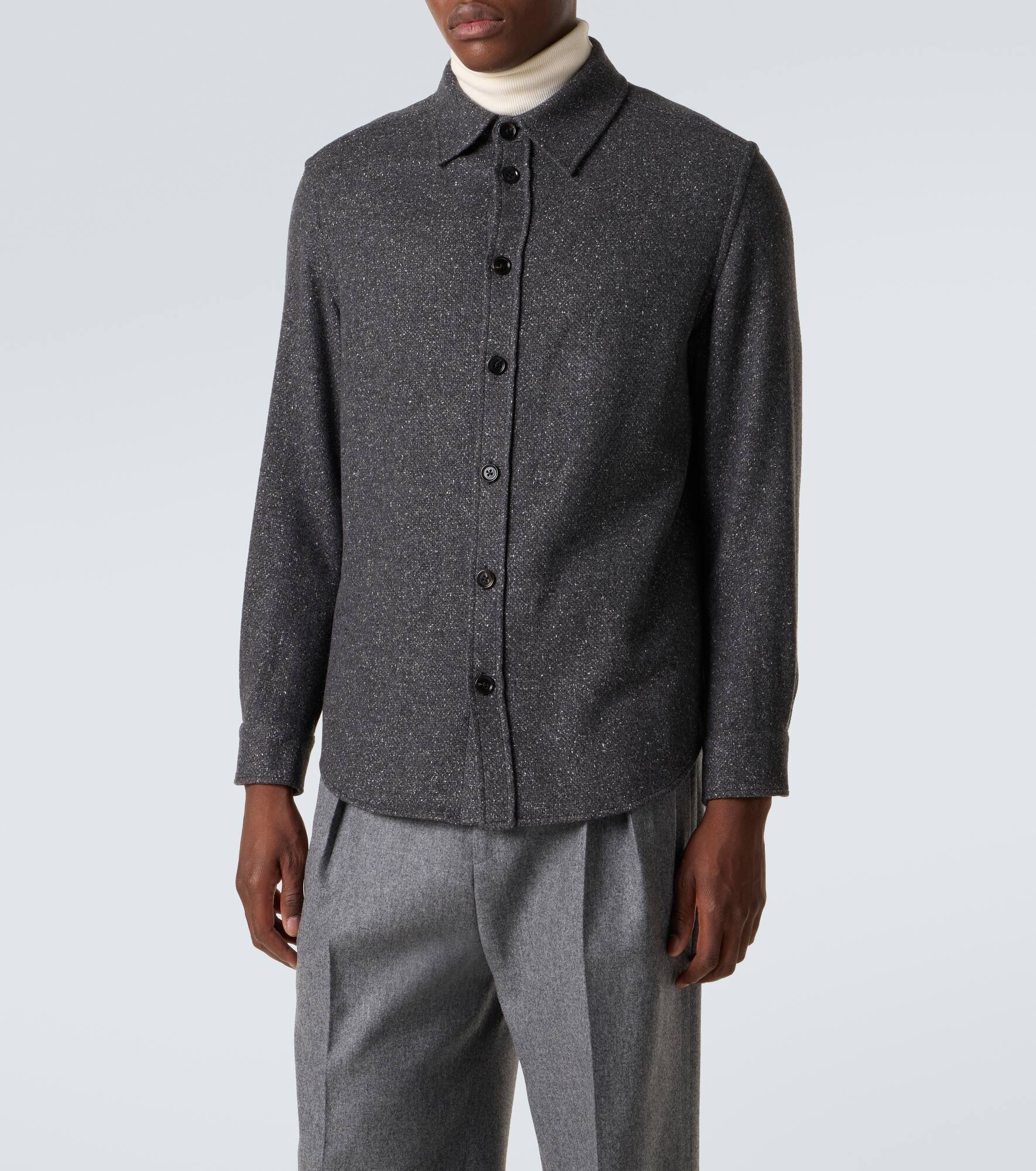 Cashmere and silk overshirt - 3