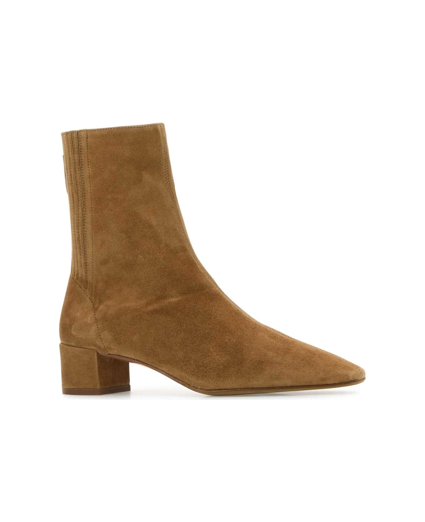 Camel Suede Saint Honorã¨ Ankle Boots - 2