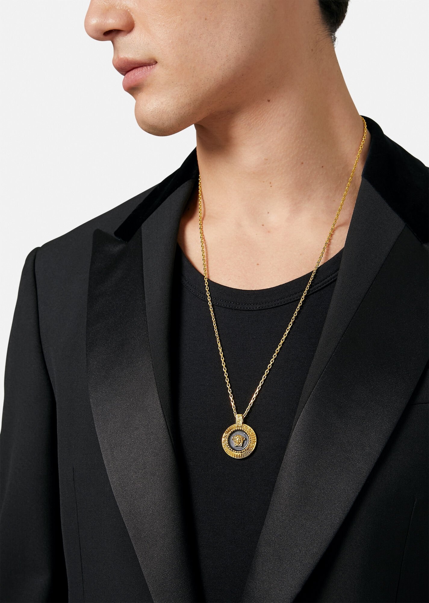 Round Enamel Medusa Necklace - 3
