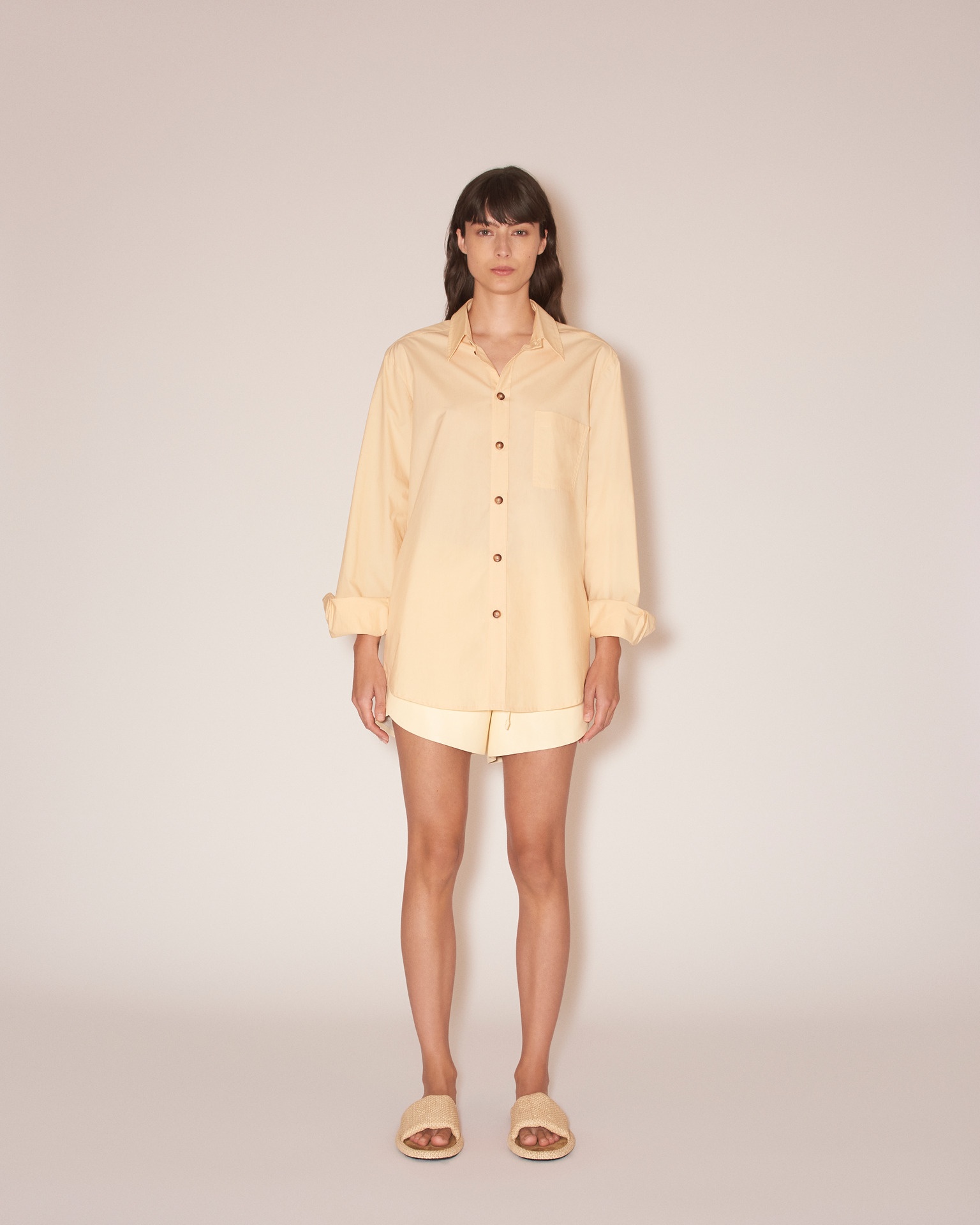 MYA - Light poplin classic shirt - Eggshell - 2