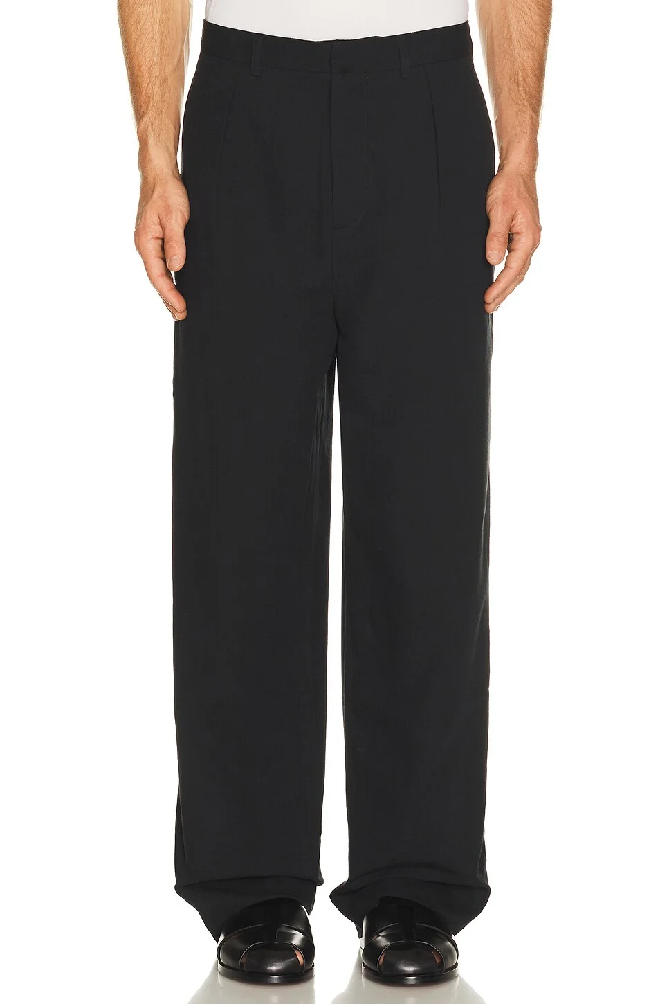 Wide Pleated Trousers - 1