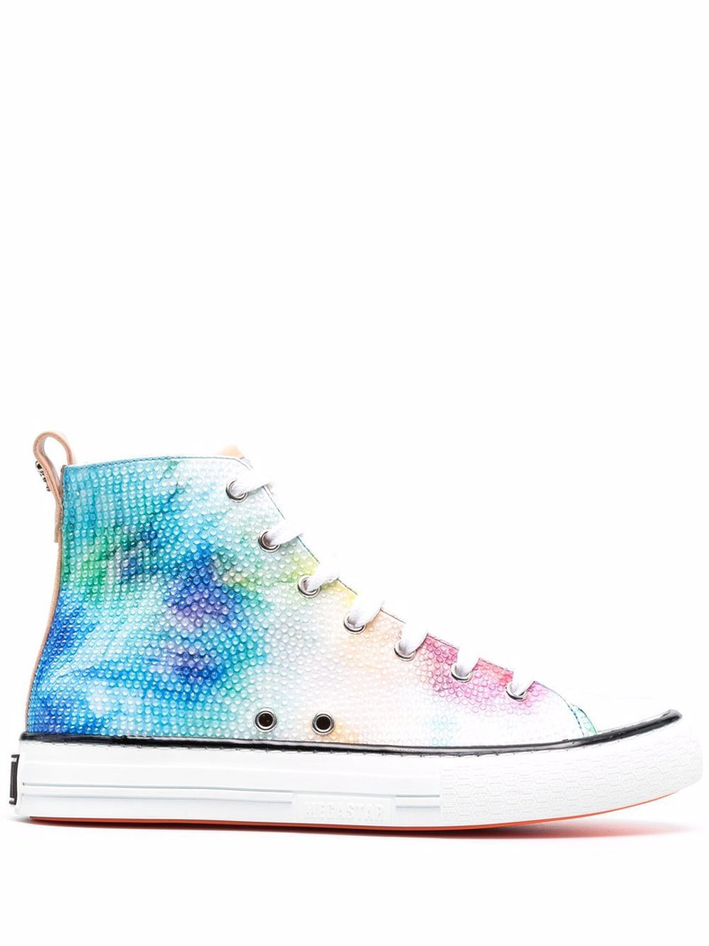 Megastar tie dye high-top sneakers 1