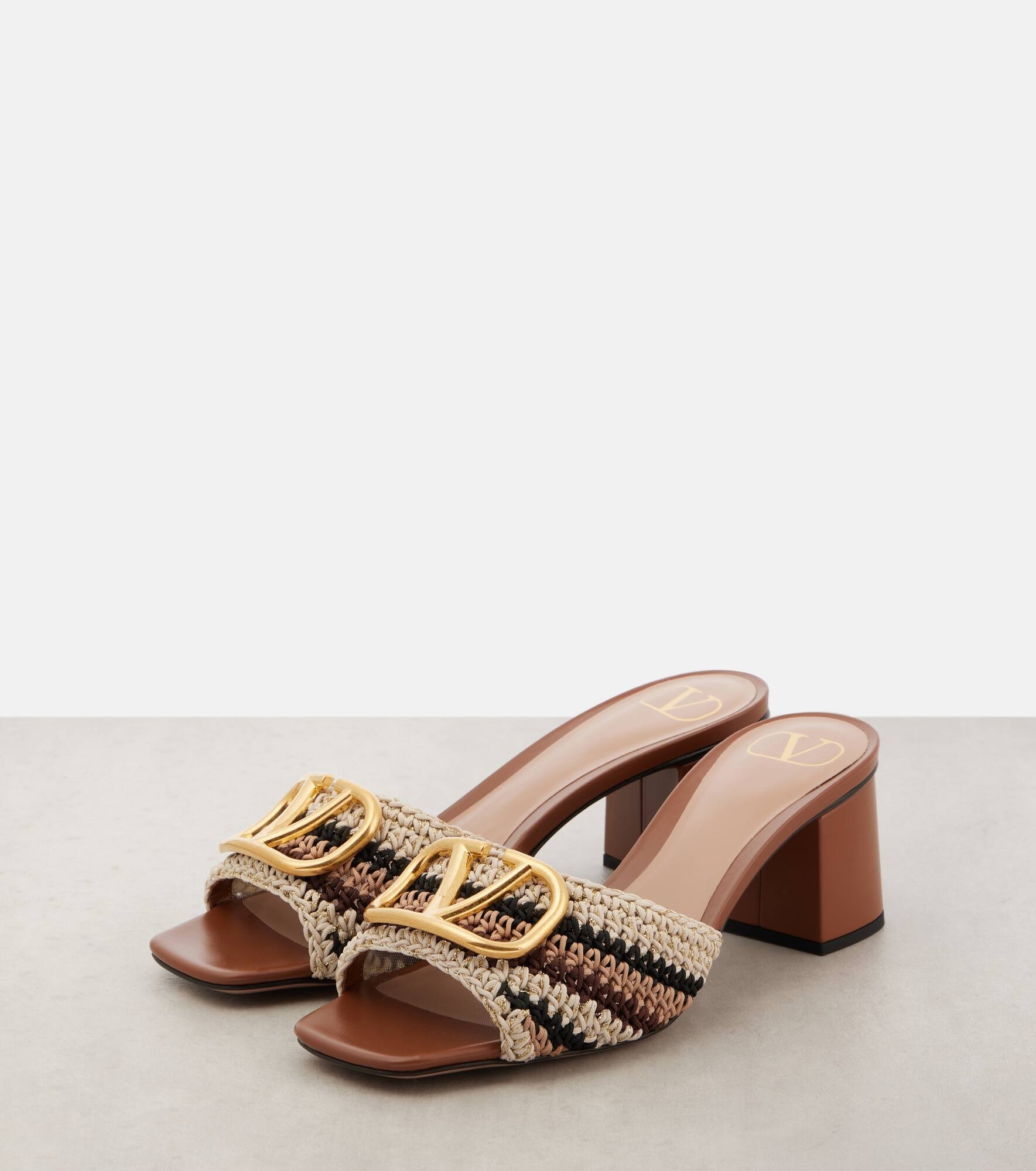 VLogo Signature crochet mules - 4