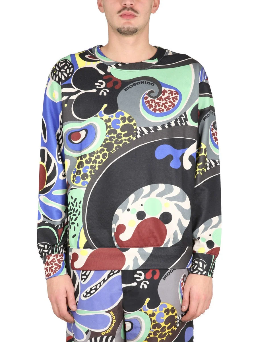 Moschino Men Psychedelic Print Sweatshirt - 1