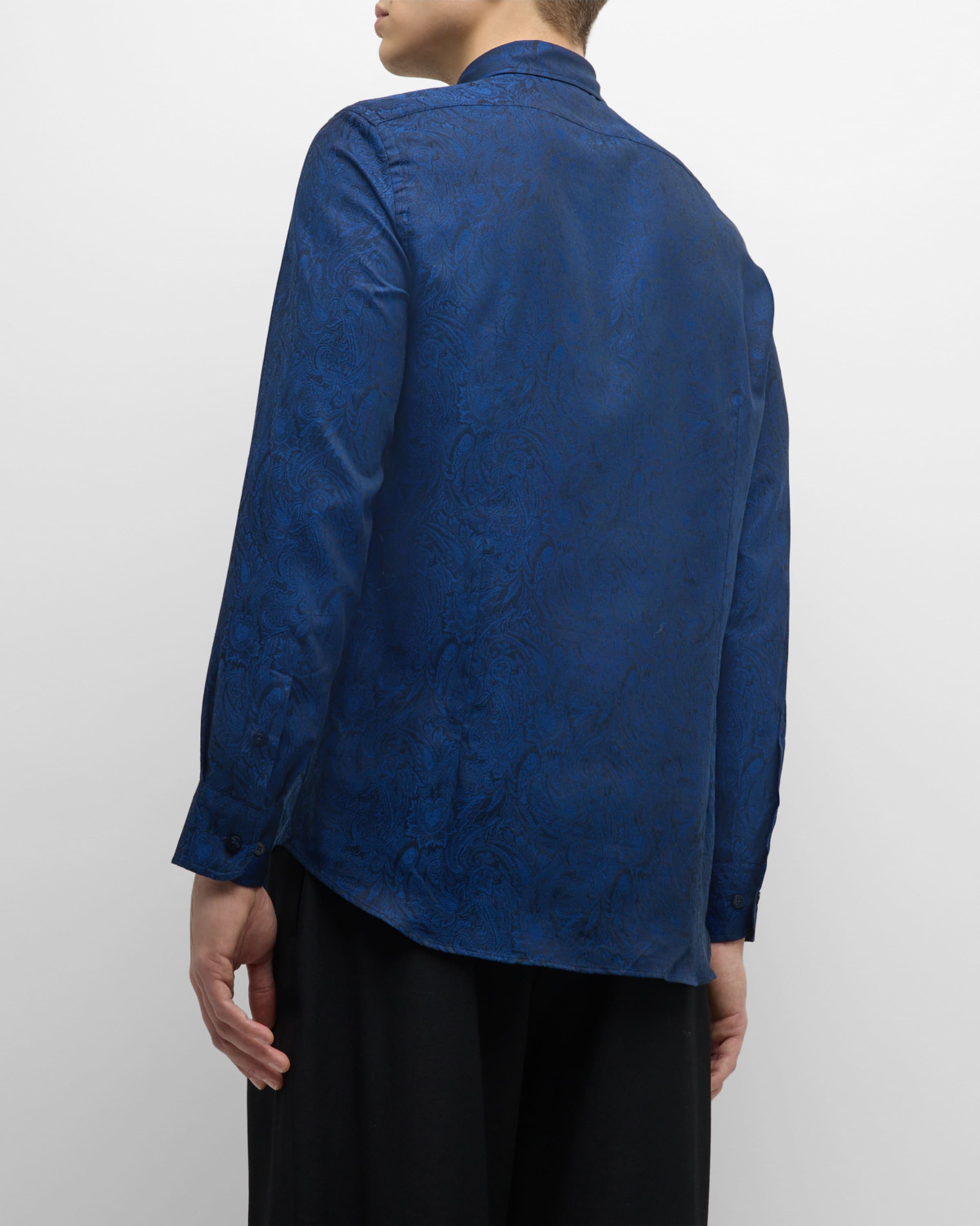 Men's Tonal Jacquard Evening Shirt - 3