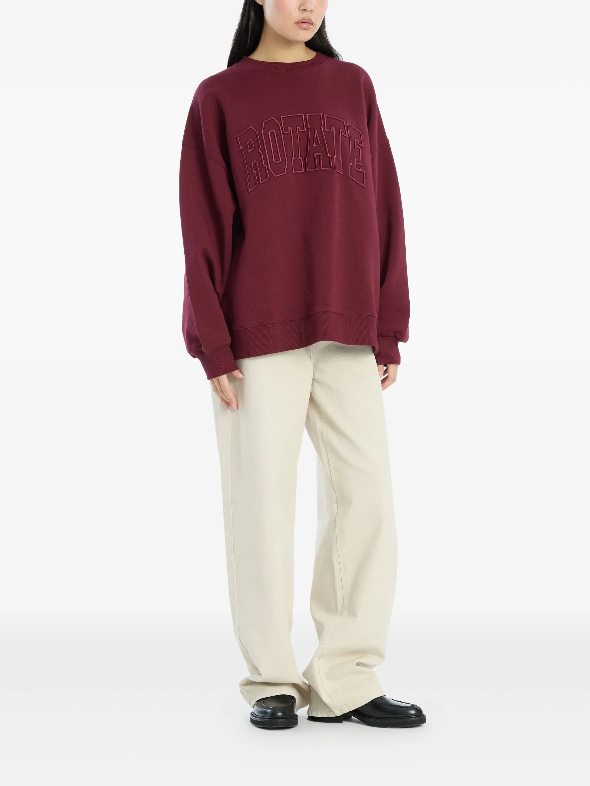 embroidered crew-neck sweatshirt - 2