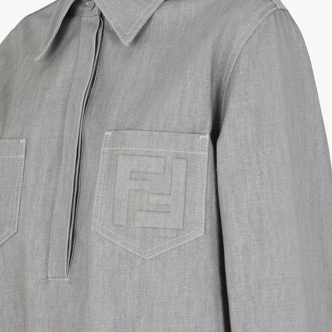 Gray chambray shirt - 3