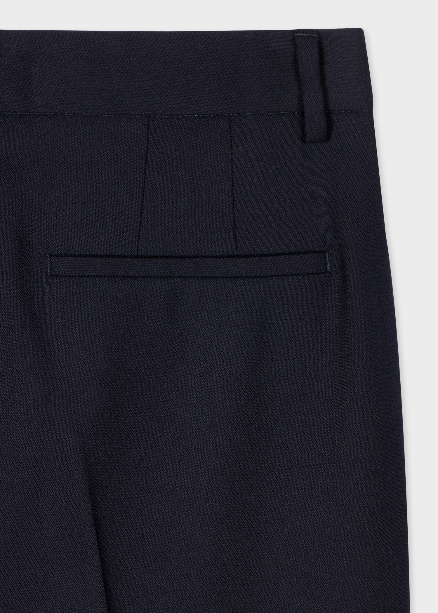 A Suit To Travel In - Women's Navy Slim-Fit Wool Trousers - 4