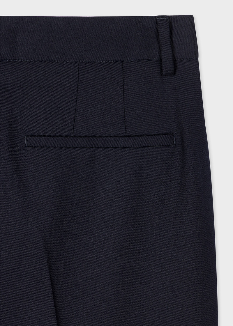 A Suit To Travel In - Women's Navy Slim-Fit Wool Trousers 4
