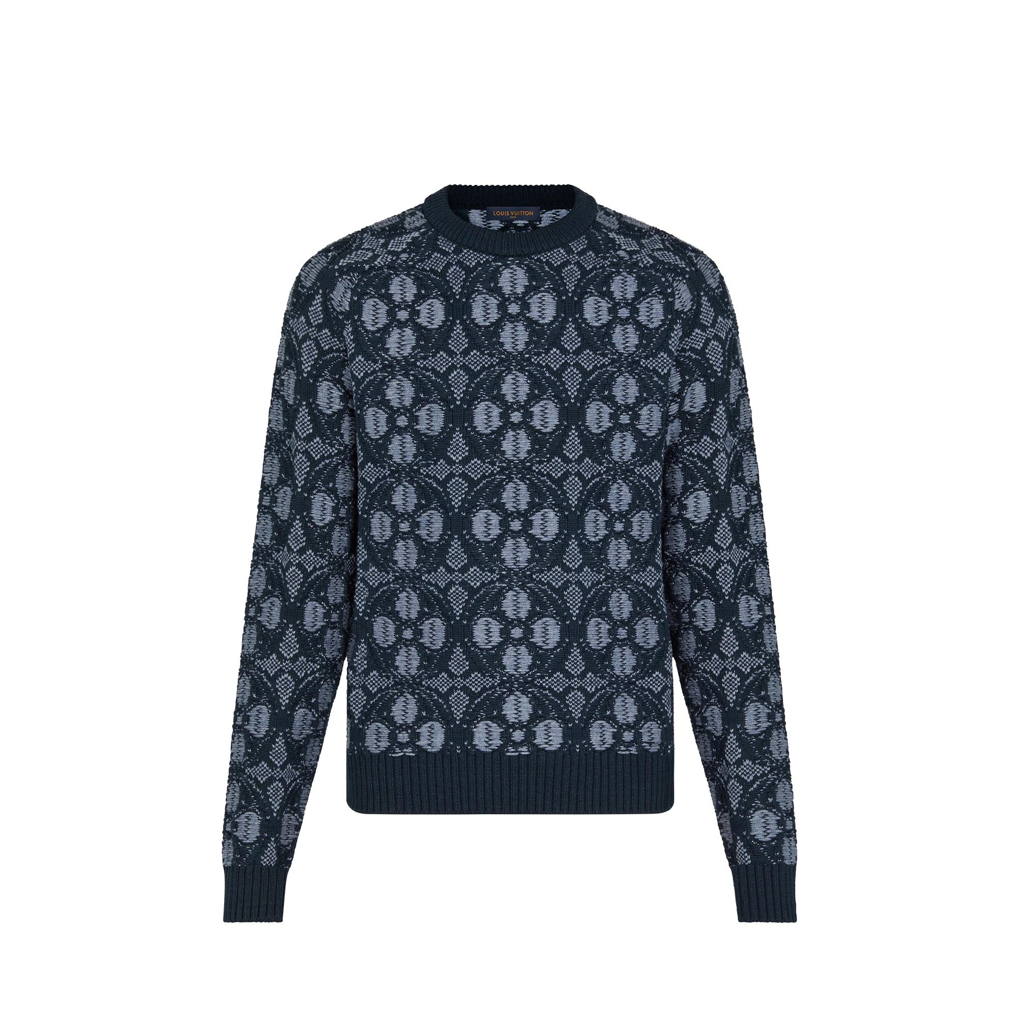 Monogram Flower Jacquard Crewneck - 1