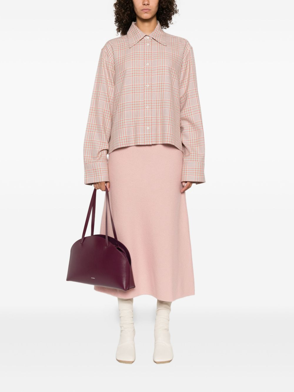 wool A-line skirt - 2