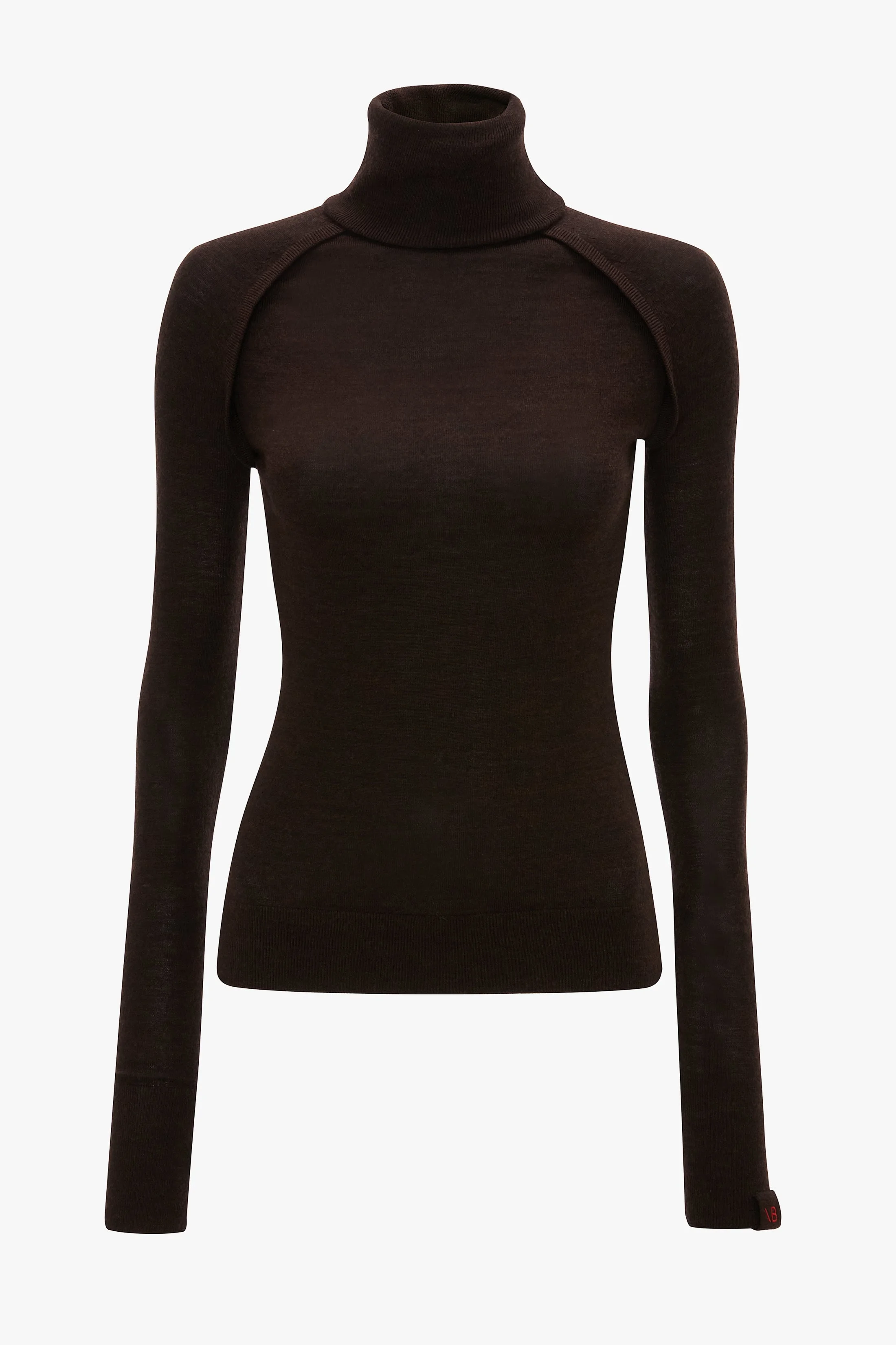 High Neck Top In Dark Chocolate - 1