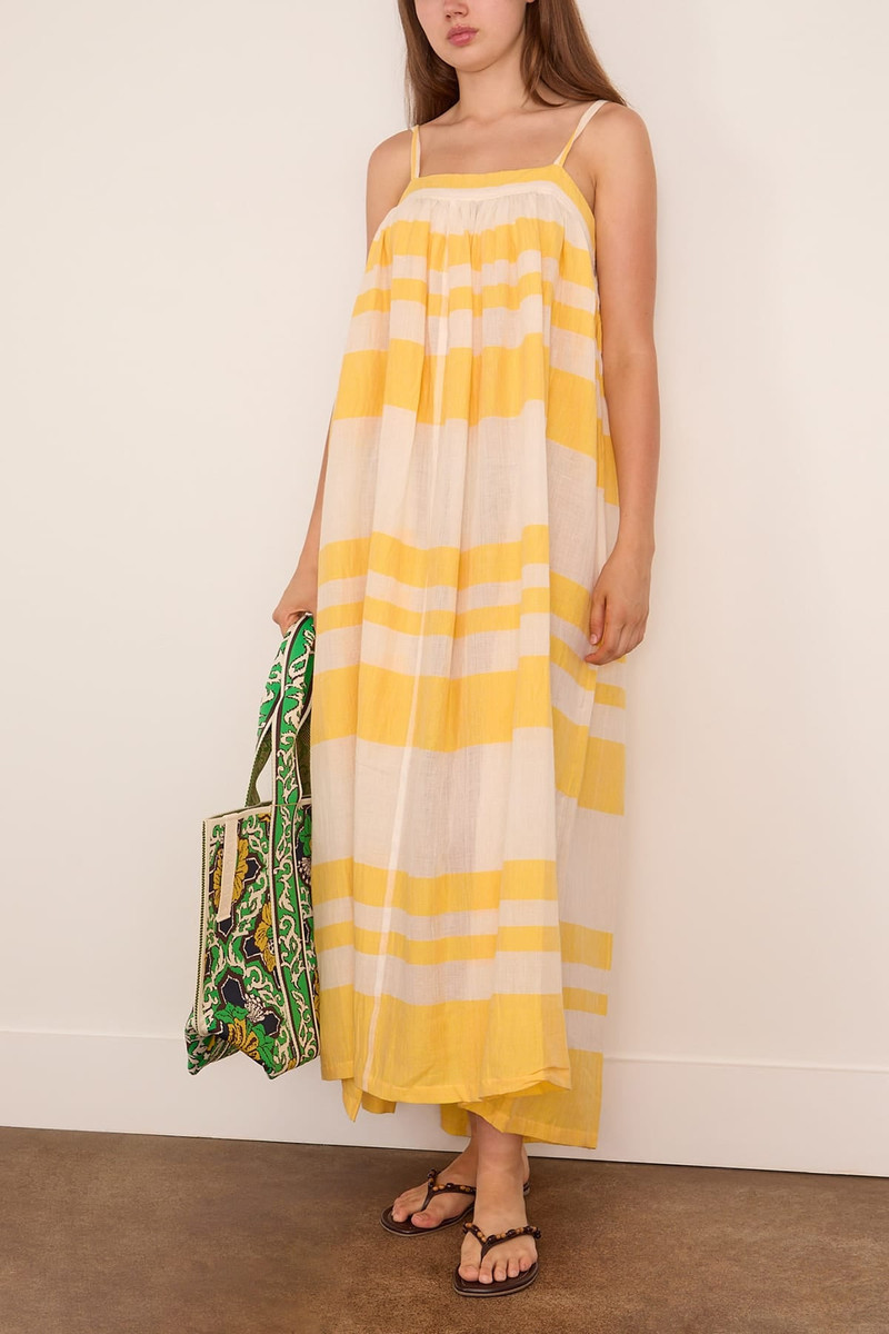 lemlem Eda Slip Dress in Mezimuri Yellow outlook