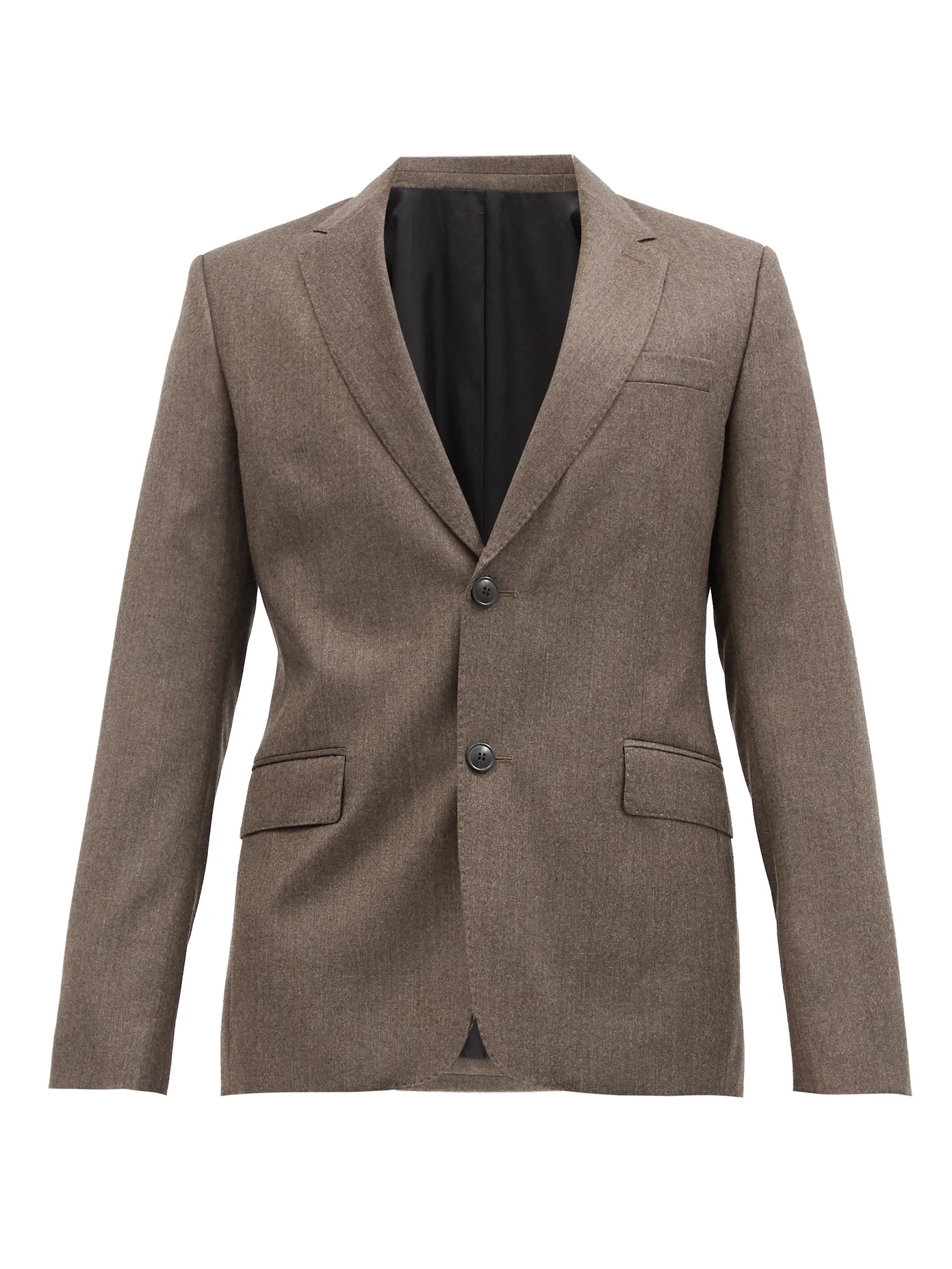 Single-breasted wool-fresco suit jacket - 1