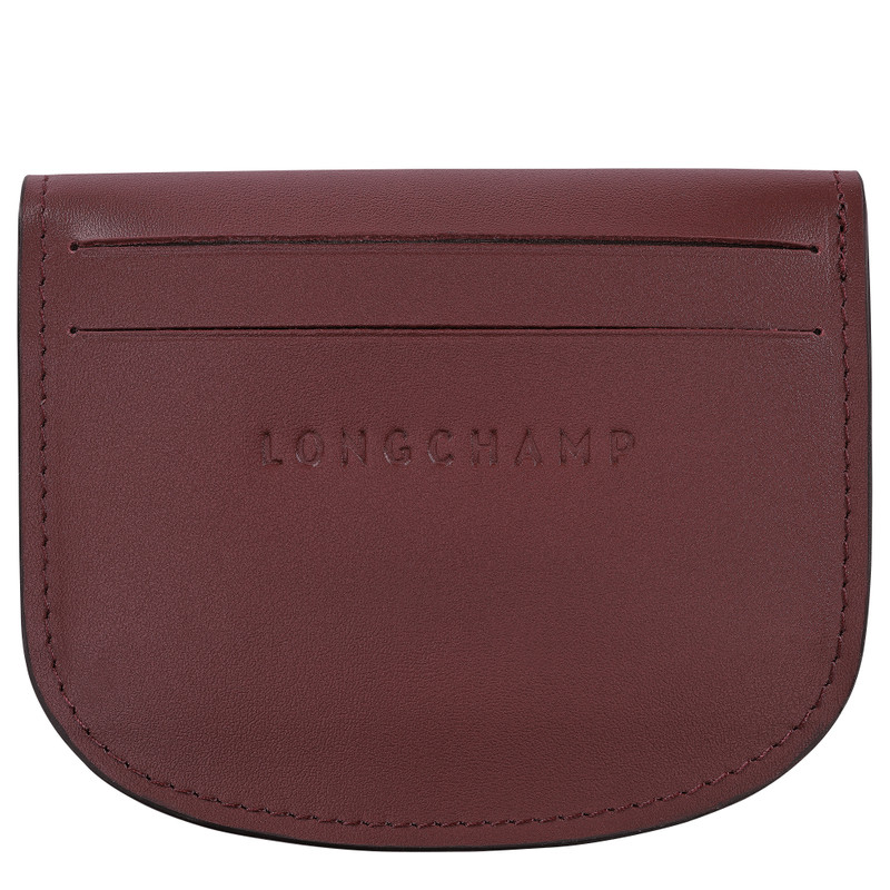 Longchamp Épure Card holder Burgundy - Leather outlook