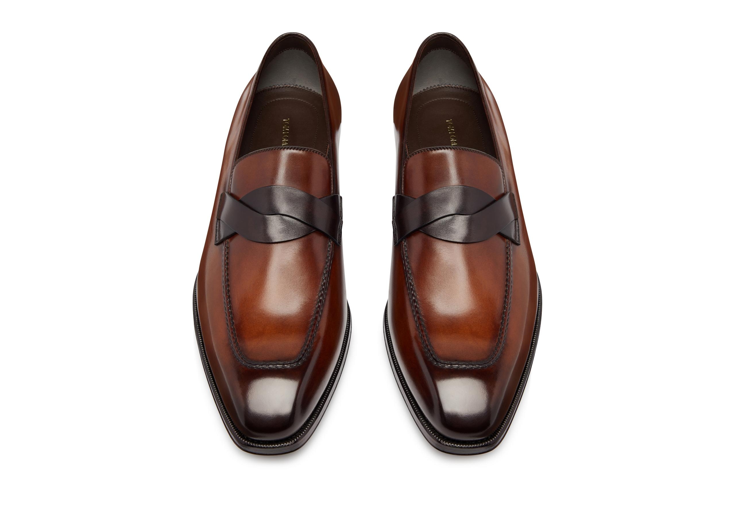 BURNISHED LEATHER ELKAN TWISTED BAND LOAFER - 2