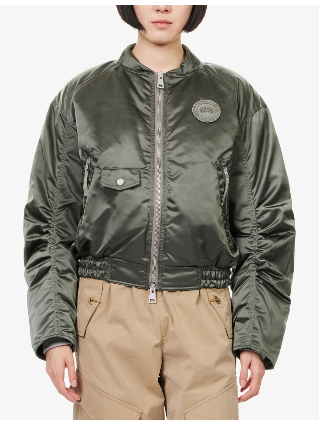 Jade Nylon Bomber Jacket - 3