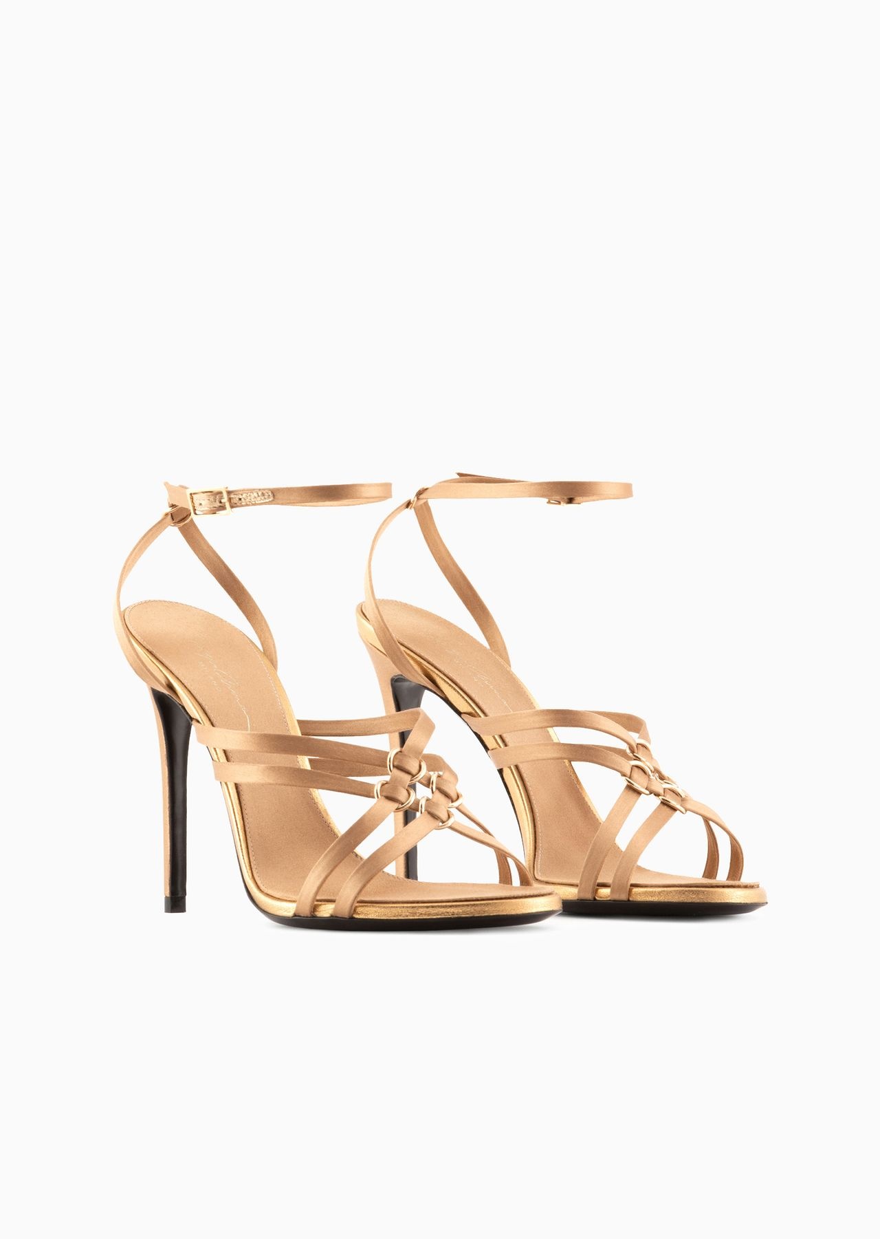 Braided satin heeled sandals - 2
