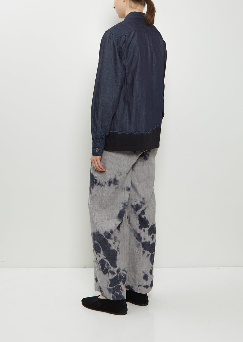 SUZUSAN Pima Cotton Denim Four Pockets Overshirt outlook