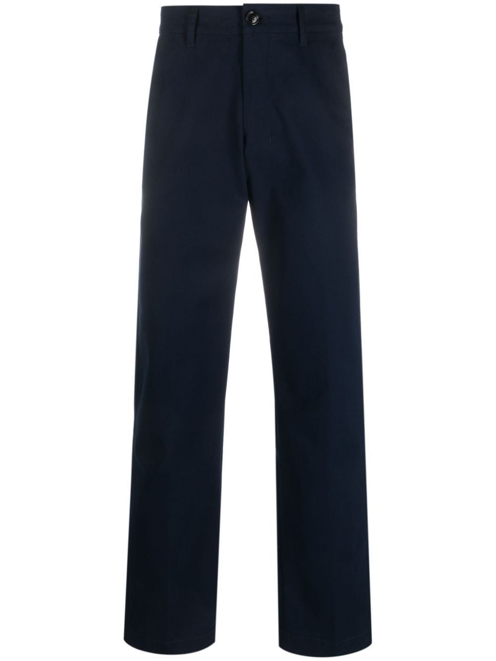 straight-leg cotton trousers - 1