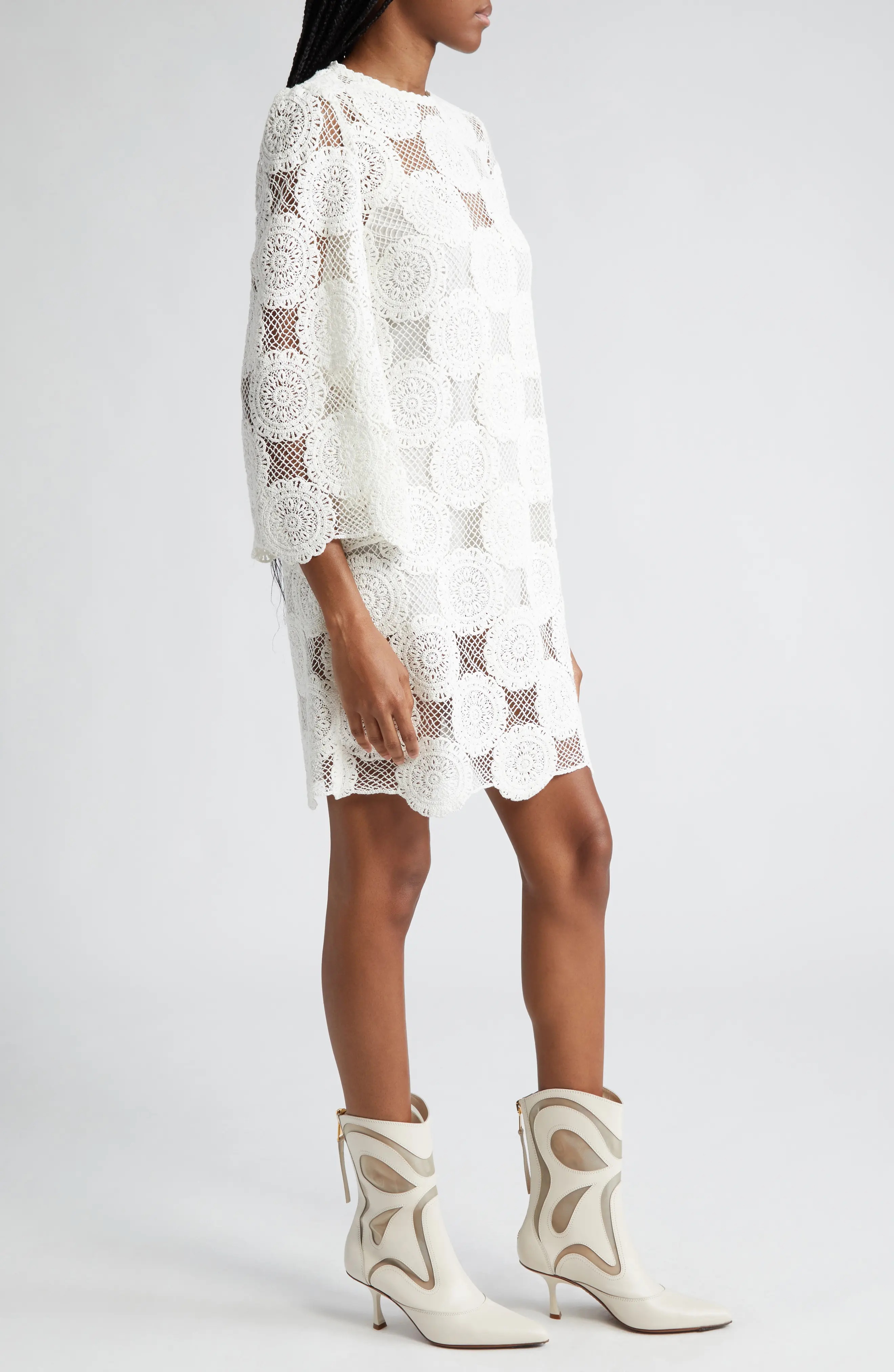 Junie Cotton Lace Tunic Dress - 3