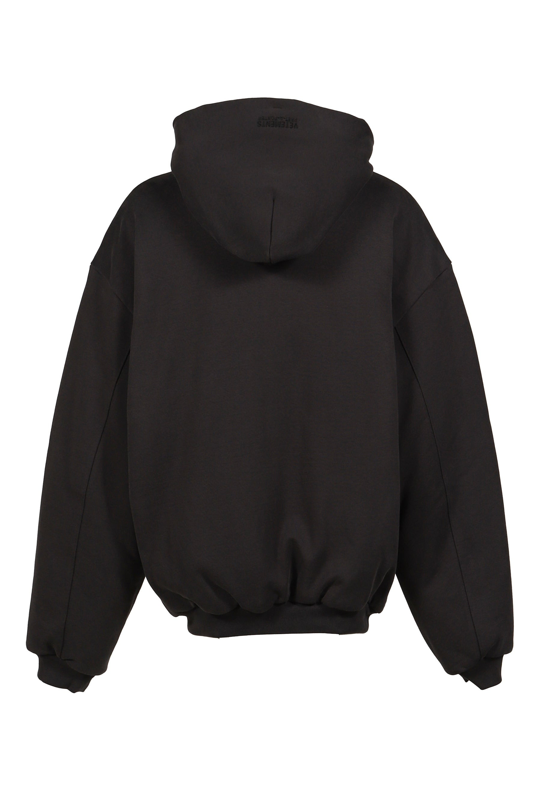 PUFFED OVERSIZED ZIP-UP HOODIE / WASHED BLK - 2