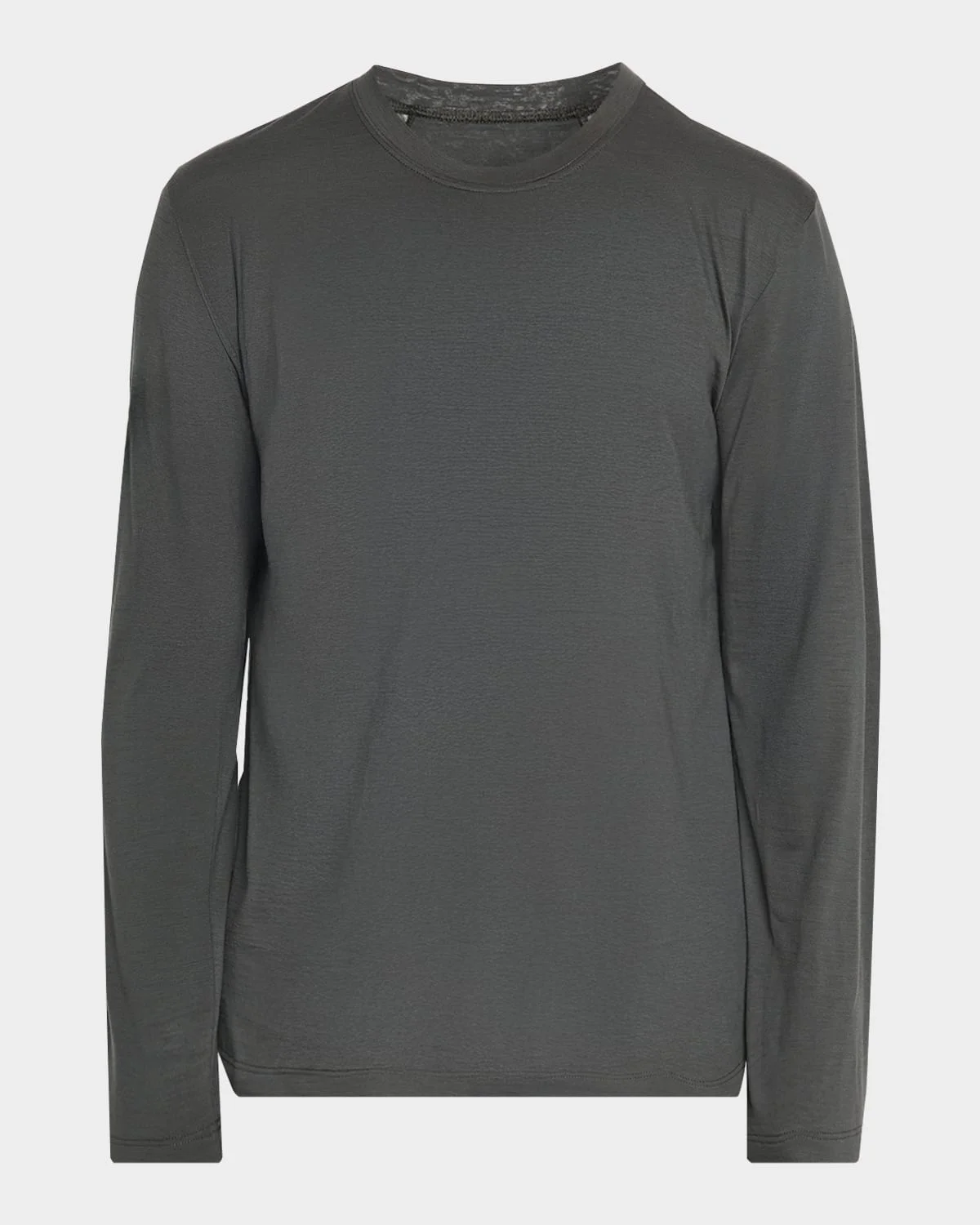 Men's Easy-Care Wool Jersey Long-Sleeve T-Shirt - 1