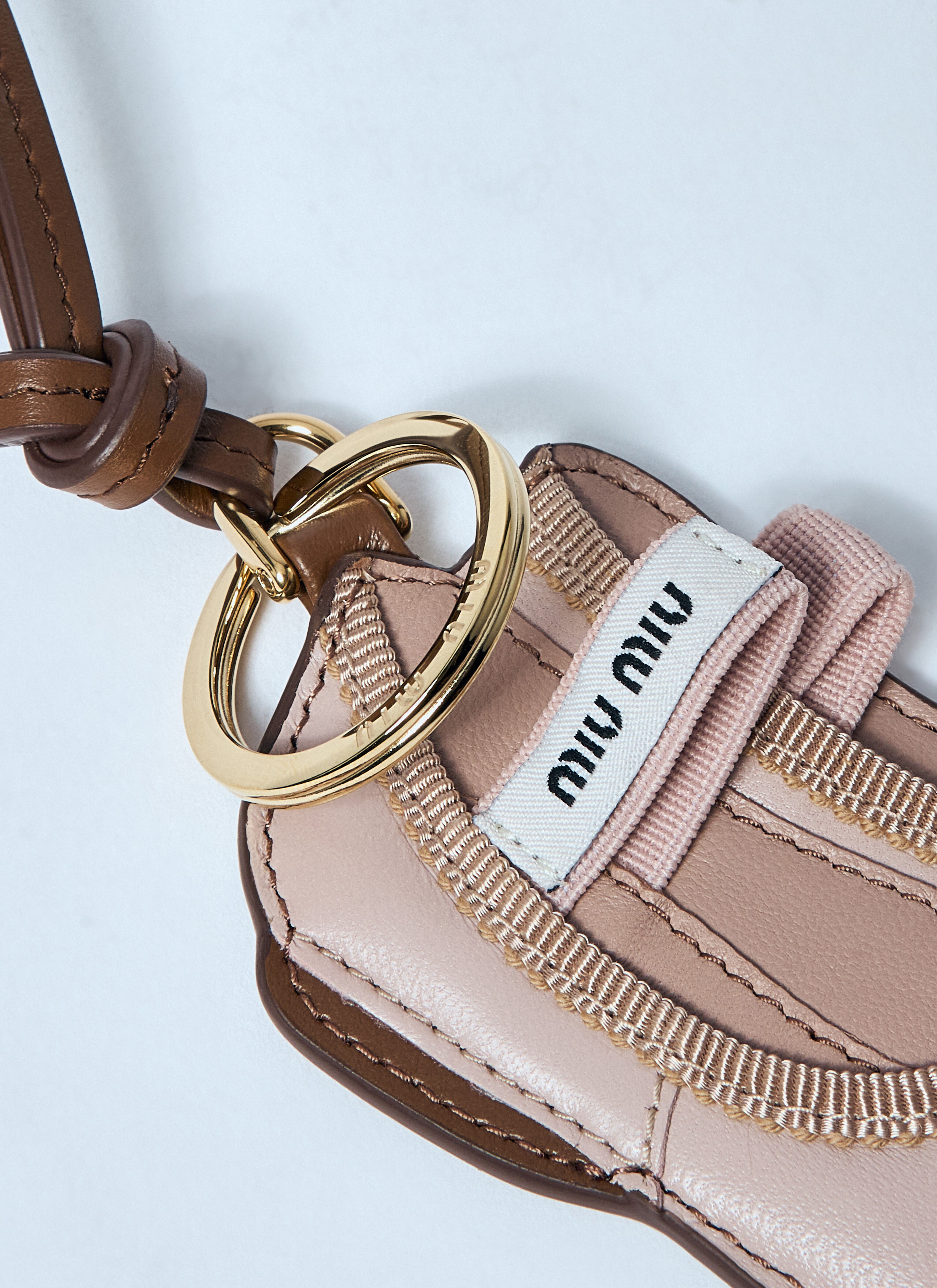 【関税無・国内発】 MIU MIU / Ballet Keyring / キーリング Miu Miu Miu Ballet Leather Keychain | lncc | REVERSIBLE