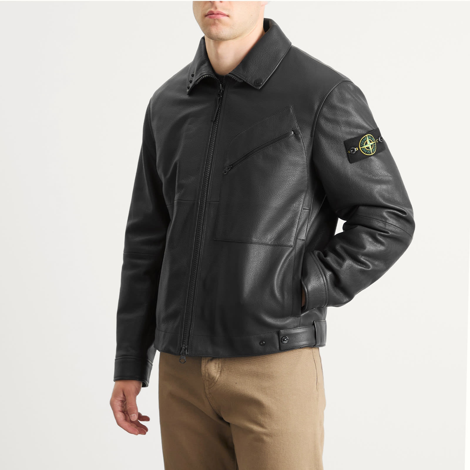 Stone Island PrimaLoft Leather Jacket - 2