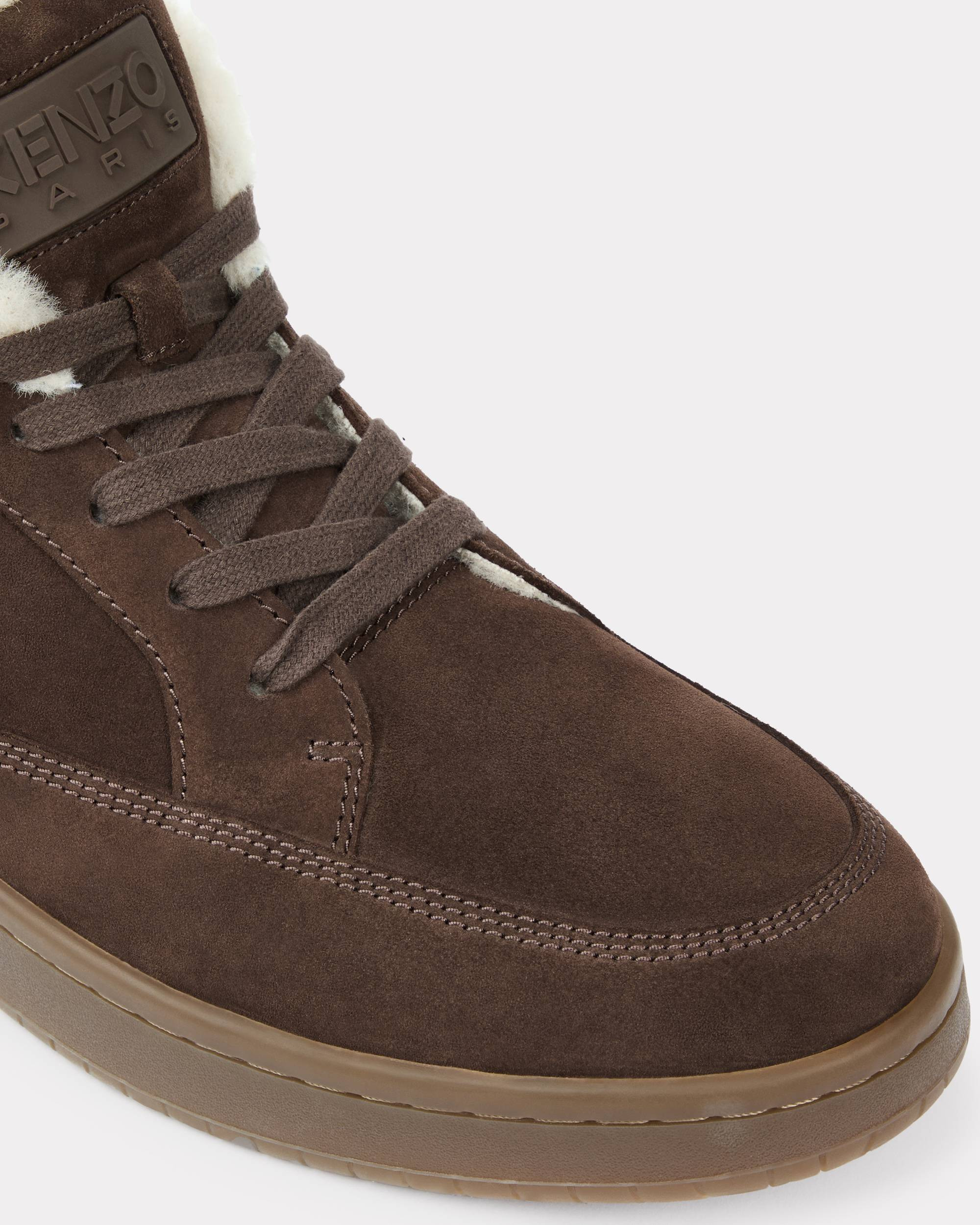 'KENZO-Dome' sneakers in suede and shearling - 4