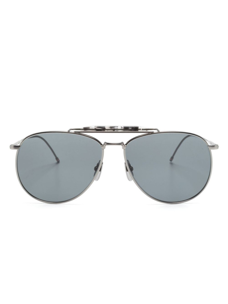 double-bridge pilot-frame sunglasses 1