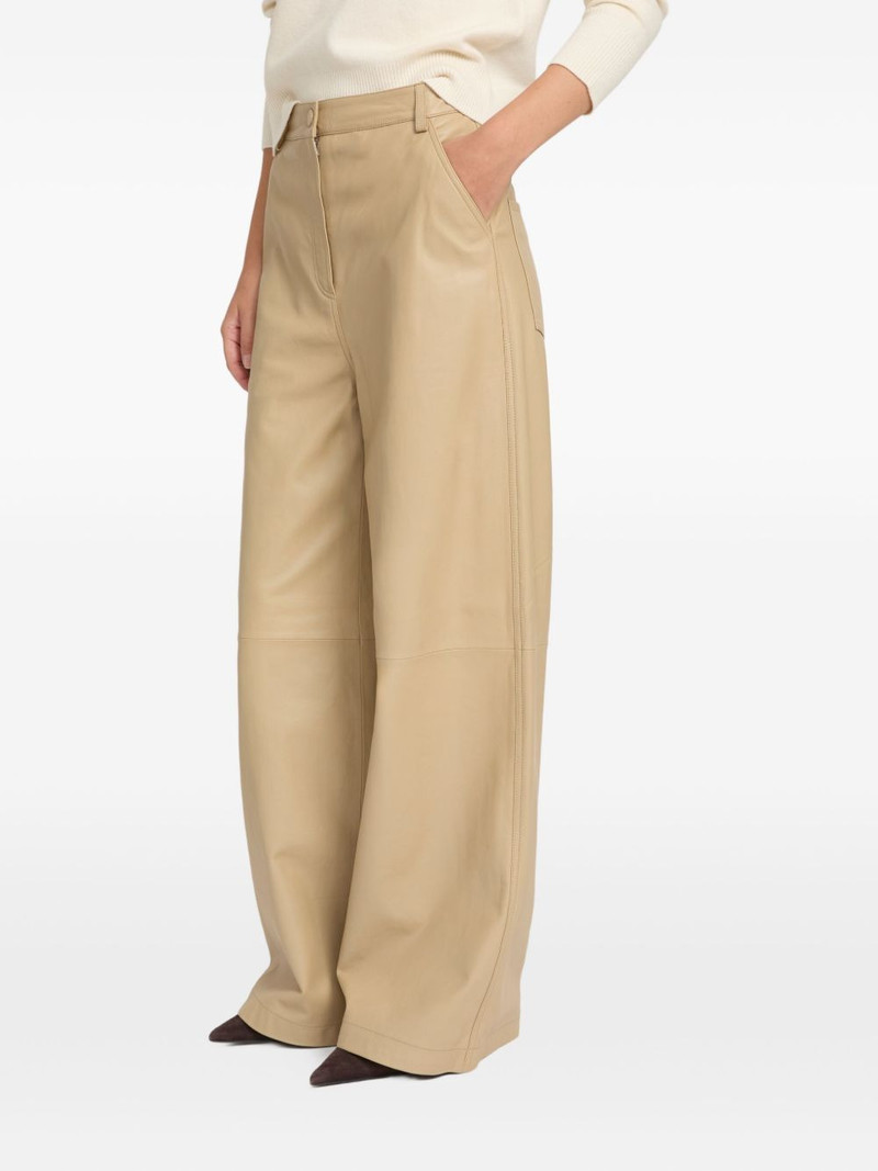 straight lamb-leather trousers 4