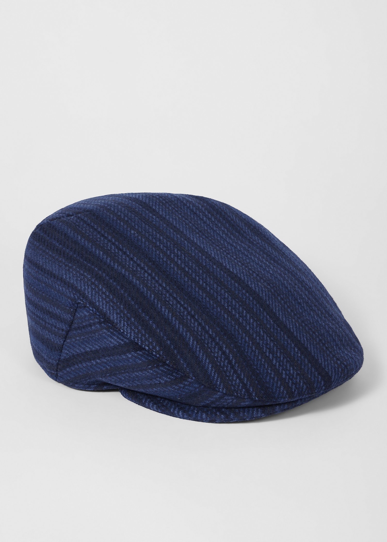 Navy 'Signature Stripe' Flat Cap - 2