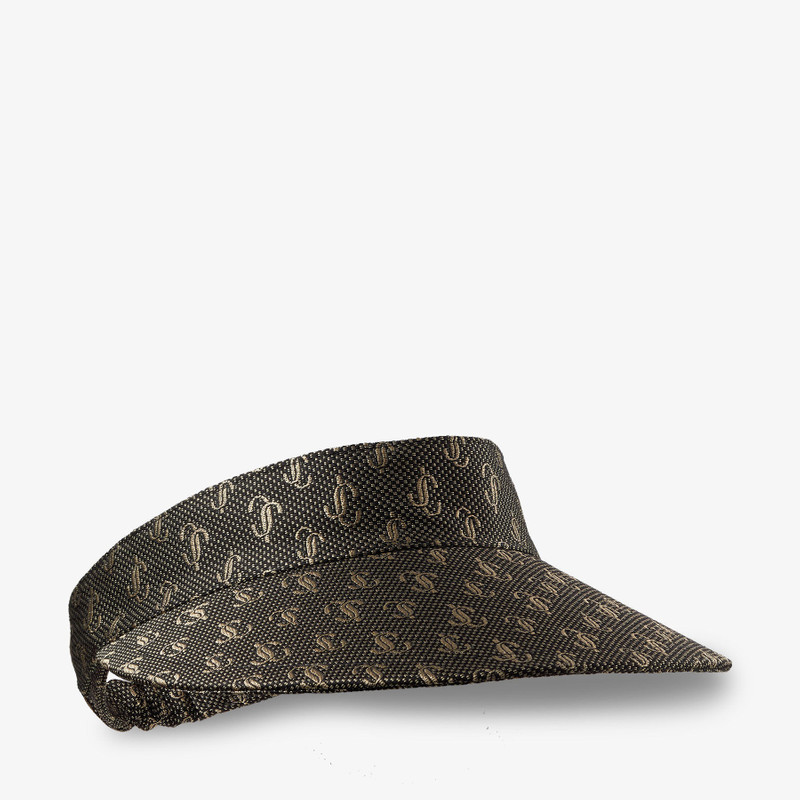 JIMMY CHOO Tesni
Raffia Visor with Embroidered Black JC Monogram and Black Nappa Leather Trim outlook